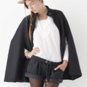 Lover the label black wool cape coat, Size 4